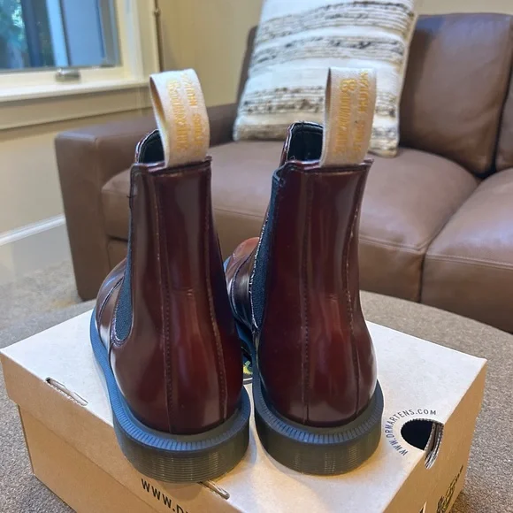 Dr. Martens Burgundy Ankle Boots - Picture 4 of 7